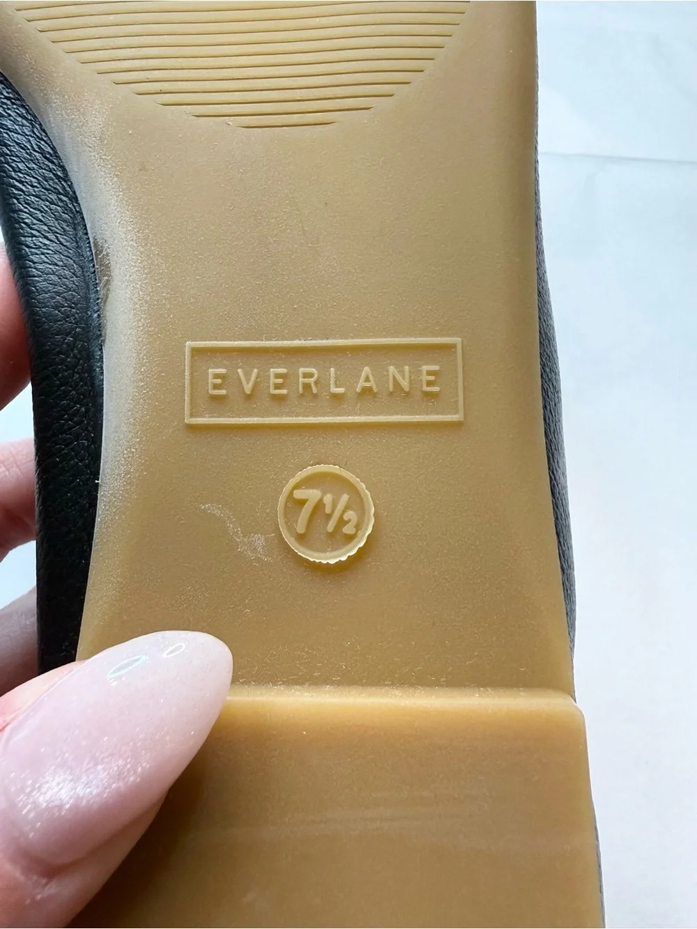 Everlane Day Glove Flat Black Leather Ballet Slip On Size 7.5 NWOB Chic - Picture 7 of 9